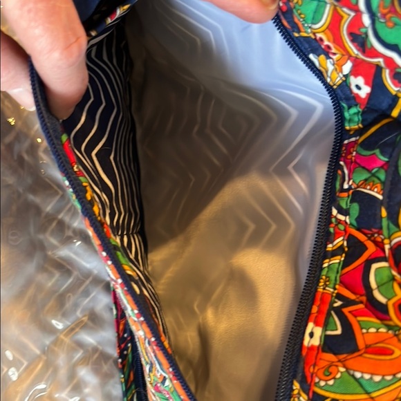 Vera Bradley Red and Orange Travel Bag with Venetian Paisley Pattern - Picture 8 of 11